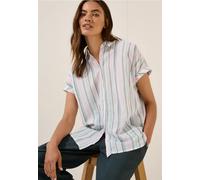 Cecil Femme Blouse rayée à manches courtes in Blanc, Gr: XS
