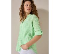 Cecil Femme Blouse rayée en seersucker in Vert, Gr: XXL