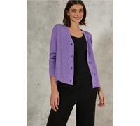 Cecil Femme Cardigan à structure mixte in Violet, Gr: XXL