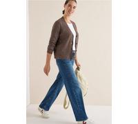 Cecil Femme Cardigan avec détail structuré in Marron, Gr: XXL