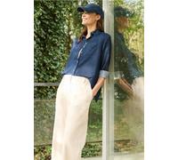 Cecil Femme Chemise En Coton Denim Look In Bleu, Gr: Xl