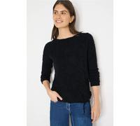 Cecil Femme Chemise jacquard en fil de plume in Noir, Gr: M