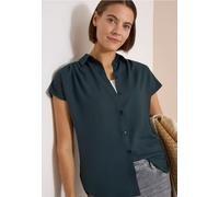 Cecil Femme Chemisier basique uni à manches courtes in Bleu, Gr: L