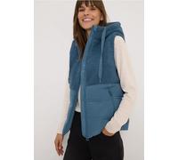 Cecil Femme Gilet avec mélange de structures in Bleu, Gr: L