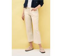Cecil Femme Pantalon 7/8 Wide Legs in Beige, Gr: 36