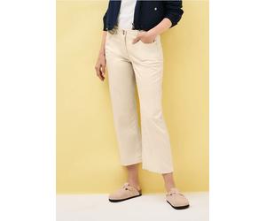 Cecil Femme Pantalon 7/8 Wide Legs in Beige, Gr: 36