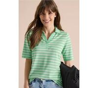 Cecil Femme Polo à manches courtes avec rayures in Vert, Gr: XL