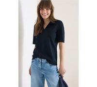 Cecil Femme Polo à manches courtes en couleur unie in Bleu, Gr: M