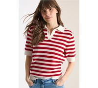 Cecil Femme Polo à manches courtes en crochet in Rouge, Gr: S