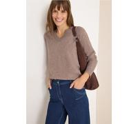 Cecil Femme Pull douillet à col en V in Marron, Gr: XS