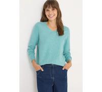 Cecil Femme Pull douillet à col en V in Vert, Gr: L