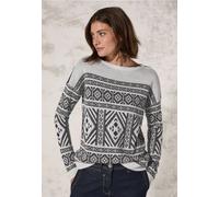 Cecil Femme Pull en jacquard in Gris, Gr: XXL