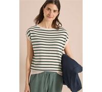 Cecil Femme Pull-over en lin à rayures in Vert, Gr: XL