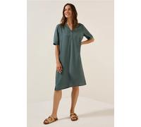 Cecil Femme Robe structurée Split Neck in Vert, Gr: XS