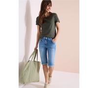 Cecil Femme Short en jean jambes droites et coupe slim in Bleu, Gr: 38