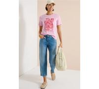 Cecil Femme T-shirt à col rond et imprimé marin in Rose, Gr: XXL
