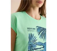 Cecil Femme T-shirt à col rond et imprimé sur le devant in Vert, Gr: M