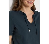 Cecil Femme T-shirt à manches courtes avec col fendu in Bleu, Gr: M