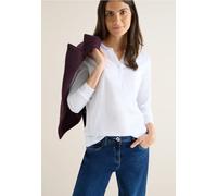 Cecil Femme T-shirt à manches longues Split Neck in Blanc, Gr: XL
