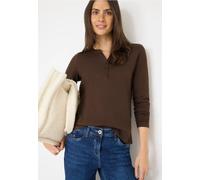 Cecil Femme T-shirt à manches longues Split Neck in Marron, Gr: XL