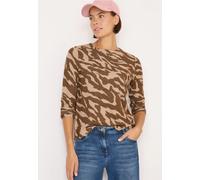 Cecil Femme T-shirt à motifs mélangés in Marron, Gr: M