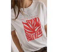 Cecil T-Shirt à col Rond et imprimé sur Le Devant Vanilla White S