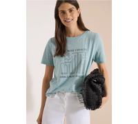 Cecil Femme T-shirt délavé effet dévoré in Bleu, Gr: L