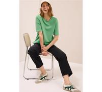 Cecil Femme T-shirt doux Cupro Touch in Vert, Gr: XS