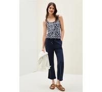 Cecil Femme Top avec détails smocks in Bleu, Gr: M