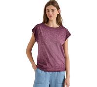 Cecil Garment Dye Sweet Grape T-Shirt Rouge Taille XS