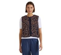 Cecil Gilet Teddy avec détails softshell et motif léon, moka crème, taille XL