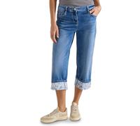 Cecil Jean Large 7/8 avec détail Turn-up, Bleu délavé 28