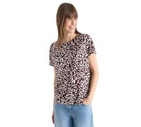 Cecil Leo T-Shirt Aspect Lin Rich Bordeaux Taille M