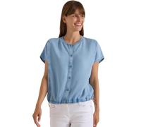 Cecil Lyocell Chemisier Aspect Blouson Bleu Clair délavé Taille L