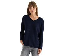 Cecil Pull à col en V - Bleu foncé chiné mélangé - Taille M