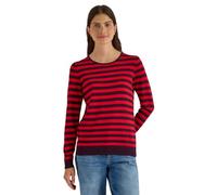 Cecil Pull à col Rond et Rayures Rouge Aubergine XL