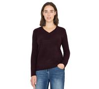 Cecil Pull bouclé à col en V Eggplant Rouge XXL