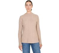 Cecil Pull pour Femme avec Motif torsadé, Sandalwood Beige mélangé, S