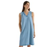Cecil Robe mi-Longue en Lyocell avec col en V - Bleu Clair délavé - Taille S