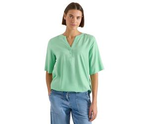 Cecil Solid Splitneck Blouse Juicy Lime XS