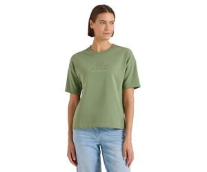 Cecil Sweat-Shirt à Manches Courtes avec Broderie Vert Matcha Profond, Taille L