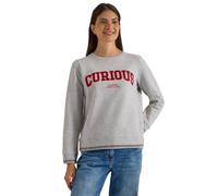 Cecil Sweat-shirt 3018170 femme à col rond et broderie Gris M