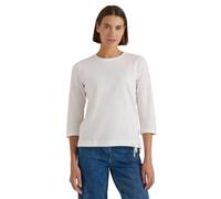 Cecil T-Shirt à Manches 3/4 avec col Rond, Couleur Unie, Blanc Vanille, Taille S