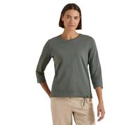 Cecil T-Shirt à Manches 3/4 pour Femme avec col Rond 3231321 de Couleur Unie, Vert Olive séché, M