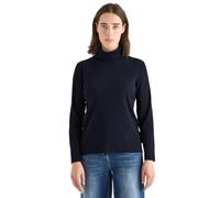 Cecil T-Shirt à Manches Longues en Maille côtelée Urban Dark Blue M