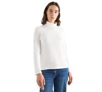 Cecil T-Shirt à Manches Longues en Maille côtelée Vanilla White L