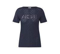 CECIL T-shirt 'Adore' bleu marine / argent, Taille XS
