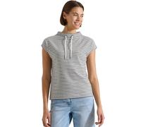 Cecil T-Shirt avec col Entonnoir et Rayures Urban Dark Blue XS