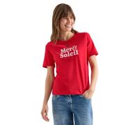 Cecil T-Shirt avec imprimé Wording Glazed Apple Red S