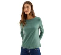 Cecil T-Shirt Basique à Manches Longues Jewel Green XL